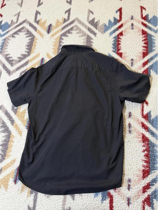 UNTUCKit Shirt Black Short Sleeve Mens Size L Slim Fit 100% Cotton - Picture 5 of 5